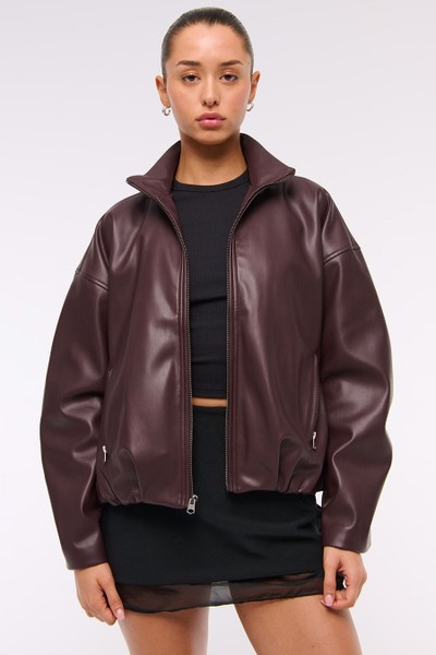 Bubble Hem Bomber Jacket from Abercrombie & Fitch