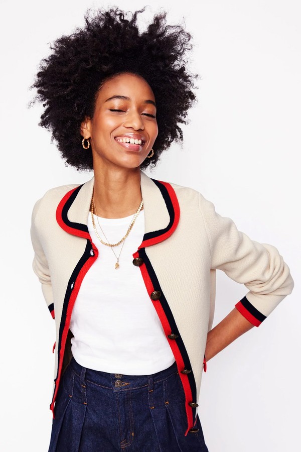 Holly Collared Knitted Jacket from Boden