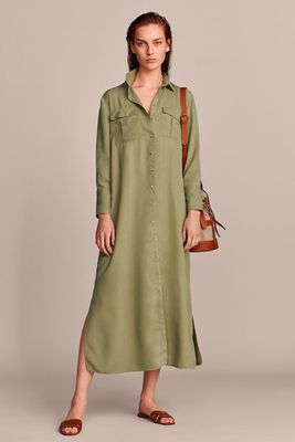 Lyocell Shirt Dress With Pockets from Massimo Dutti
