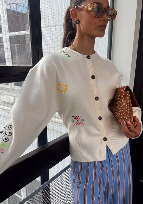 Embroidered Darcy Cardigan* 