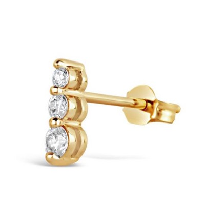 Shuga 14k Gold Tapering Triple Single Stud from Dinny Hall