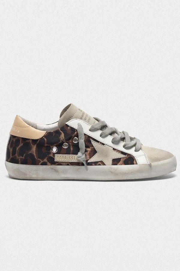 Leopard-Print Superstar Sneakers With Suede Star from Golden Goose