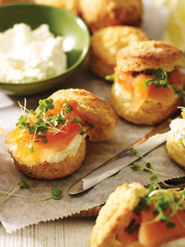 Cheddar & Smoked Salmon Scones