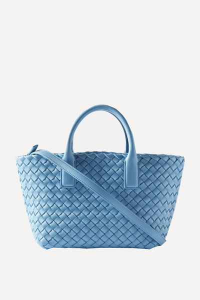 Cabat Mini Intrecciato-Leather Tote Bag from Bottega Veneta