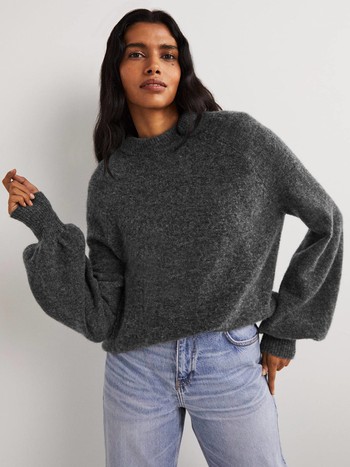 Blouson Sleeve Fluffy Jumper