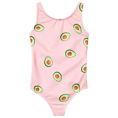 Pink Avocado Ruffle Swimsuit from Oas