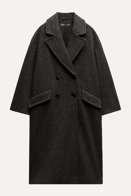 Soft Oversize Textured Coat from Zara