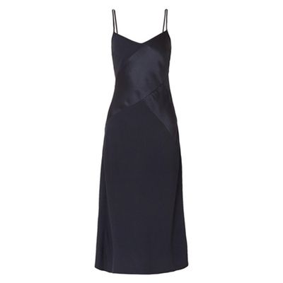 Duckling Paneled Crepe and Satin Midi Dress from J. Crew