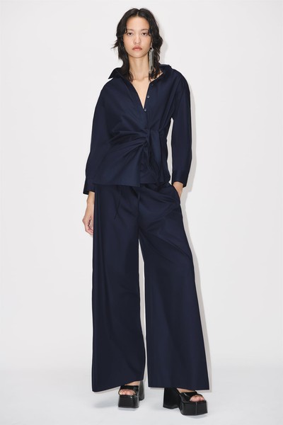 Wide-Leg Poplin Trousers  from Zara 