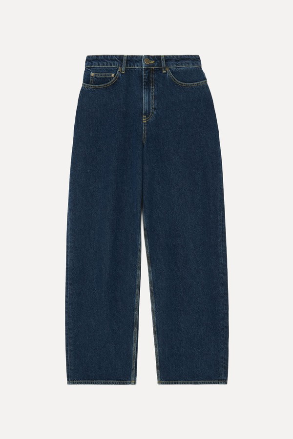  Relaxed Straight Cut High Rise Jeans