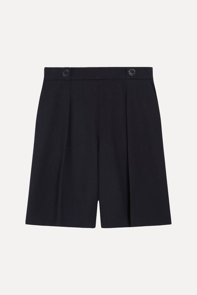 High-Rise Wide-Leg Wool-Blend Shorts from Claudie Pierlot