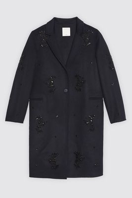 Long Embroidered Coat from Sandro