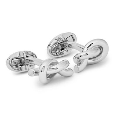Engraved Knotted Silver-Plated Cufflinks from Mulberry