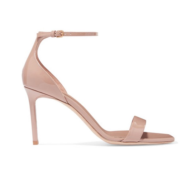 Amber Patent-Leather Sandals from Saint Laurent