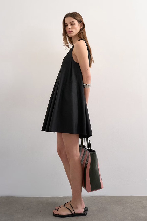 Full Hem Pleated Mini Sundress