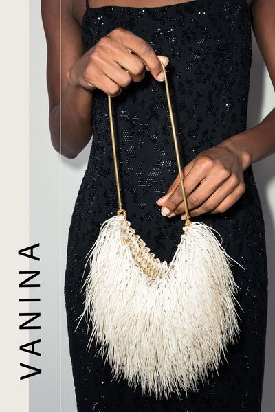 Les Oiseaux Du Paradis Feather-Like Shoulder Bag from Vanina 