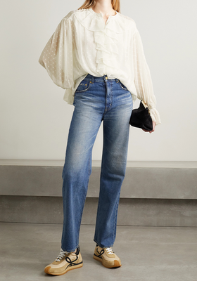 Ruffled Fil Coupé Crepon Blouse from See By Chloé
