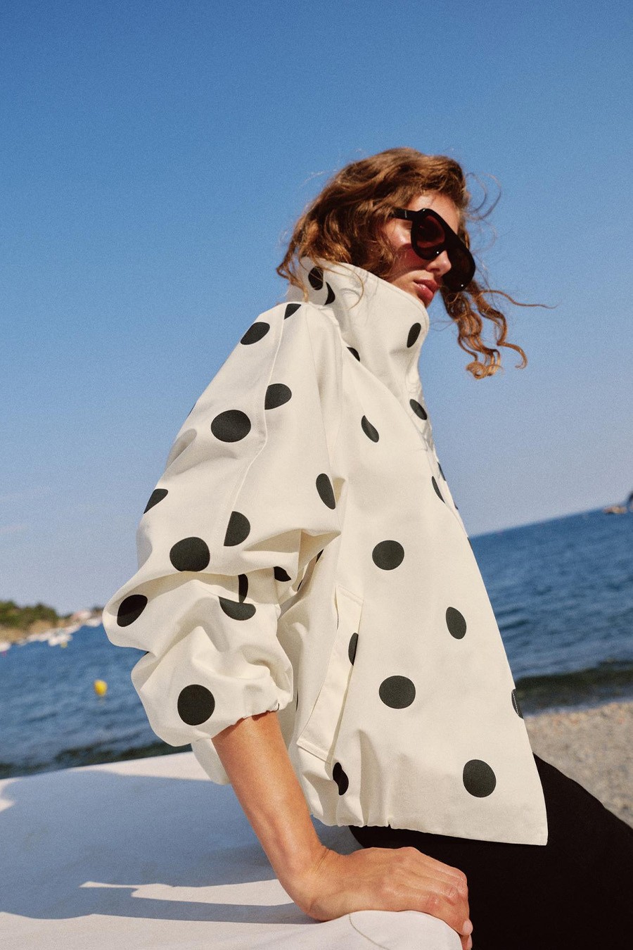 Bomber Jacket With Dots