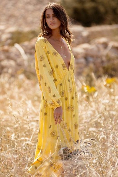 Chicago Long Yellow Dress from Sundress