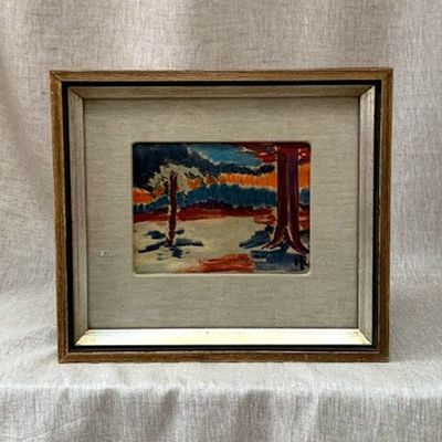 Framed Pastel from Hilding Linnqvist