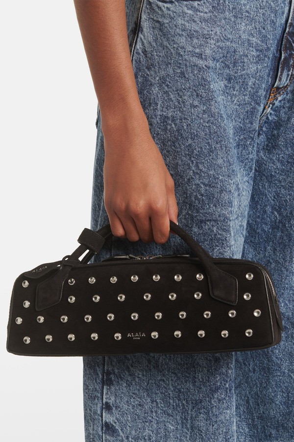Le Teckel Studded Leather Clutch from Alaïa