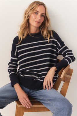 Breton Stripe Jumper with Cashmere from The White Company