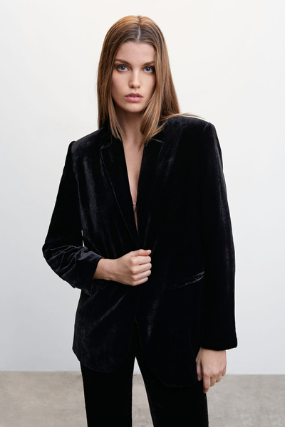 Velvet Suit Blazer, £229.99 | Mango