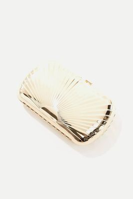 True Decadence Structured Metal Clutch Bag With Texture 