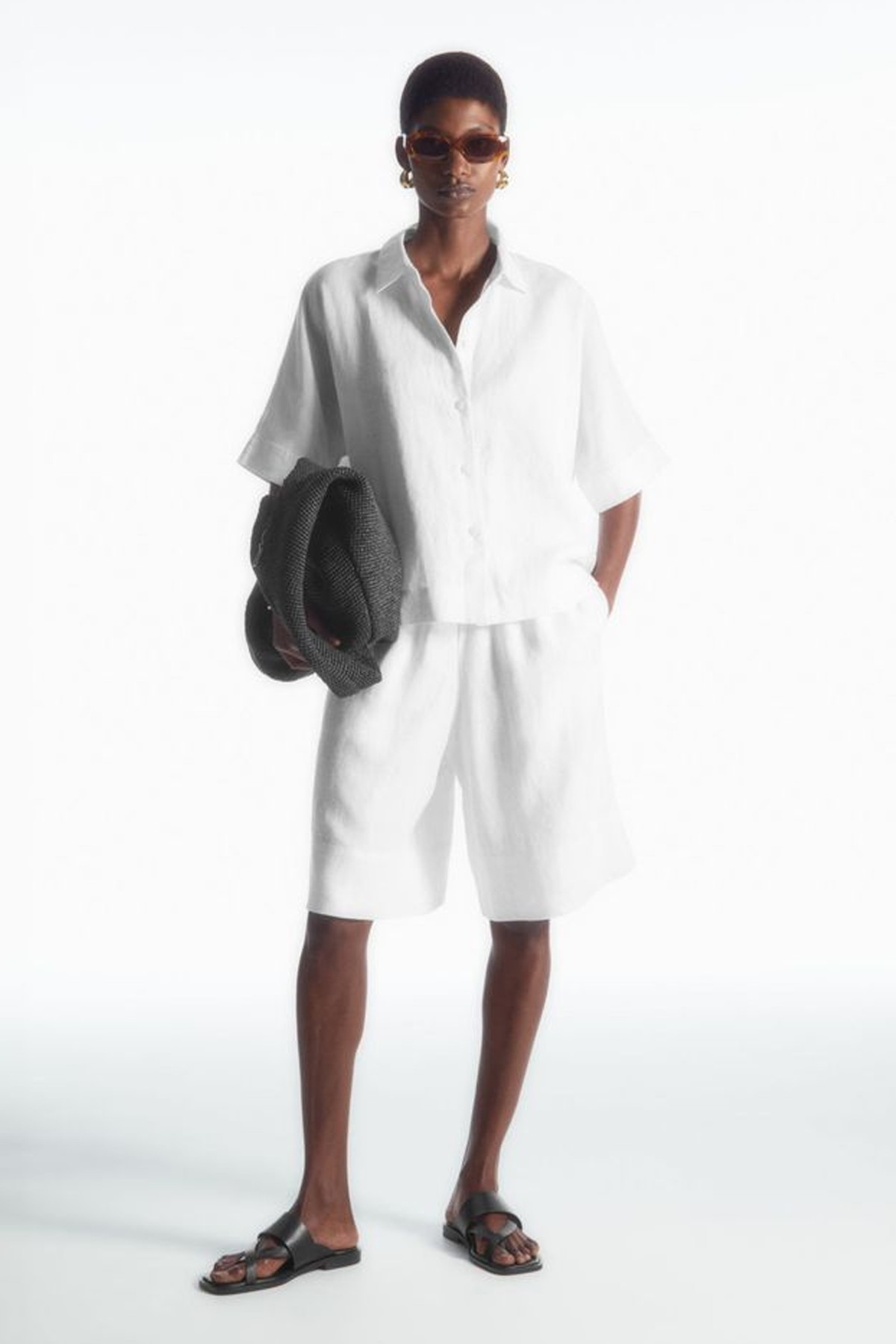 Elasticated Linen Shorts from COS