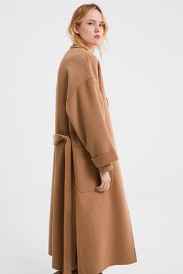 Coat With Pockets & Belt Details from Zara