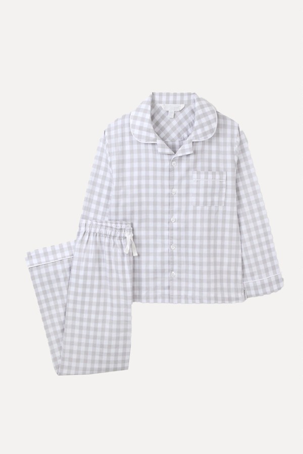 Relaxed Fit Traditional Brushed Flannel Gingham Pyjamas from The White Company