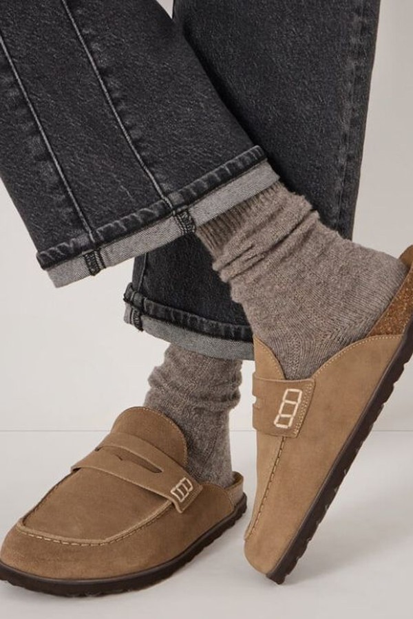 Rune Suede Padded Mules
