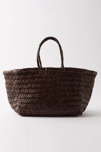 Triple Jump Small Woven-Leather Basket Bag from Dragon Diffusion