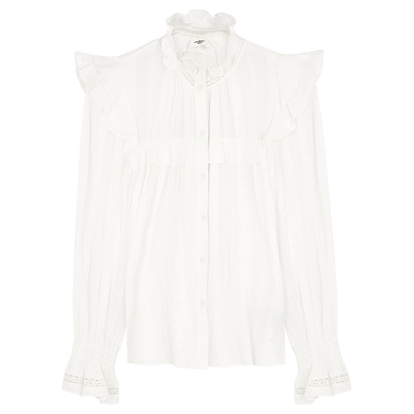 Jatedy Ruffled-Trimmed Gauze Blouse from Isabel Marant Étoile