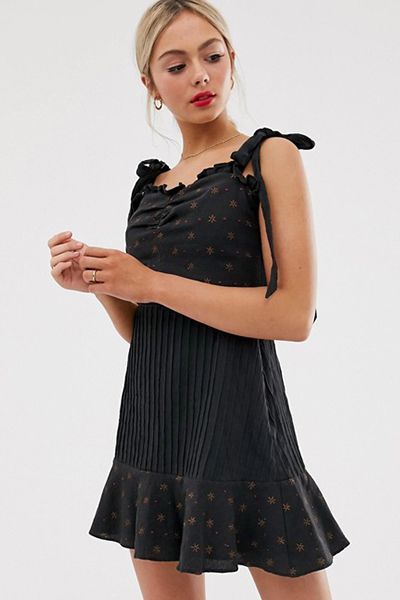 Celeste Star Embroidered Mini Dress