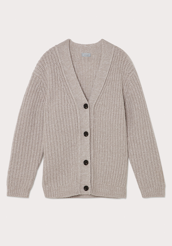 Lambswool Blend Ribbed Cardigan from Jigsaw