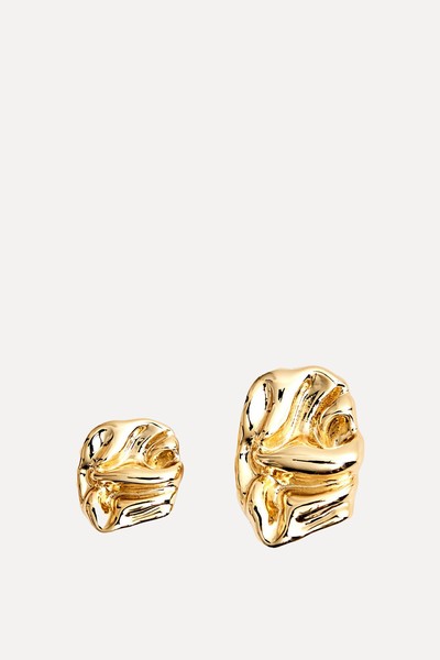 Scrunched Mismatched Earrings from COS