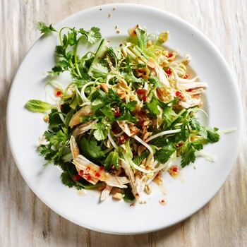 Vietnamese Poached Chicken Salad With Mint & Coriander