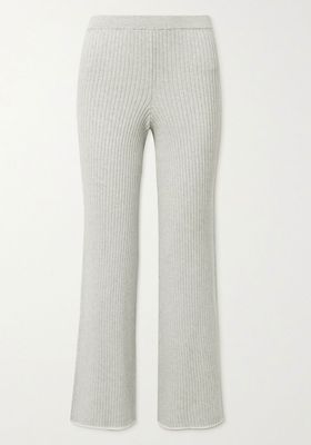 Ribbed Cotton & Cashmere-Blend Track Pants from Skin