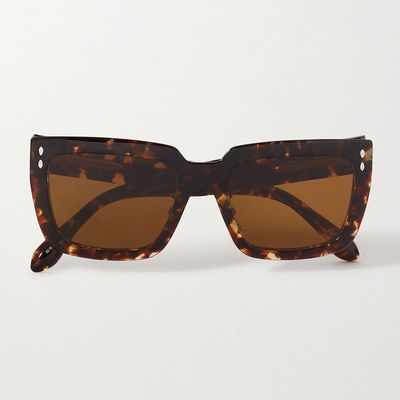 Sophy Square-Frame Tortoiseshell Acetate Sunglasses from Isabel Marant
