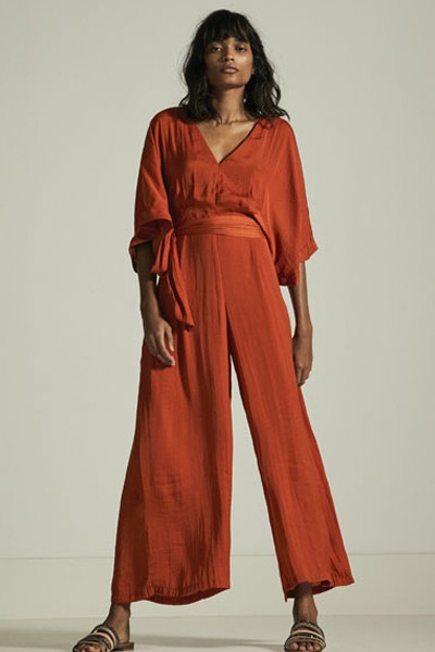 Long Satin Jumpsuit