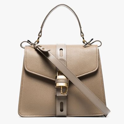 Grey Aby Small Leather Shoulder Bag from Chloé