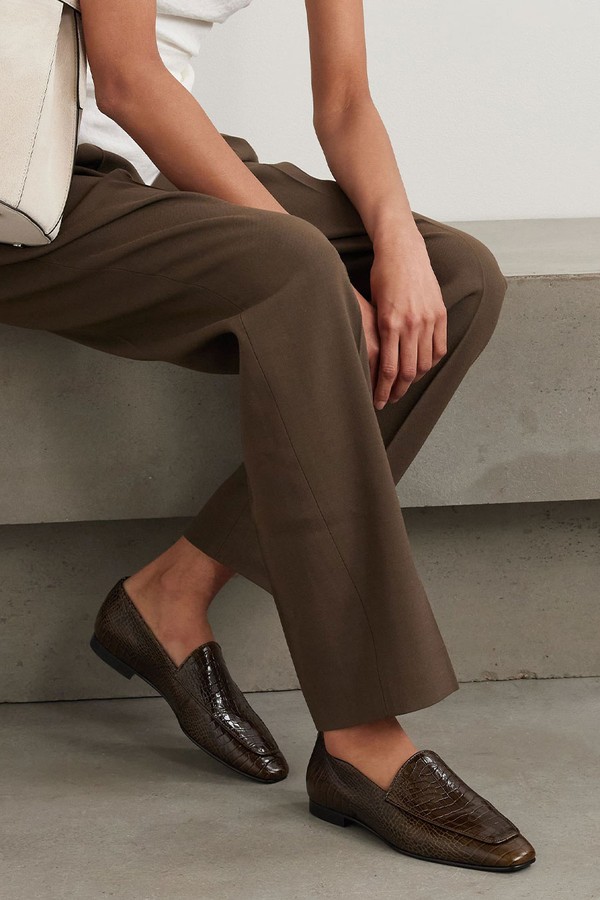 Cora Croc-Effect Leather Loafers from Tove