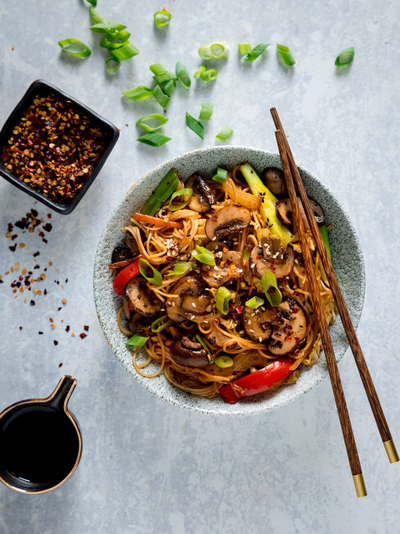 Mushroom Chow Mein