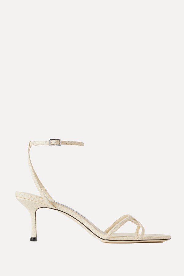 Croc Effect 65 Leather Sandals from Jimmy Choo