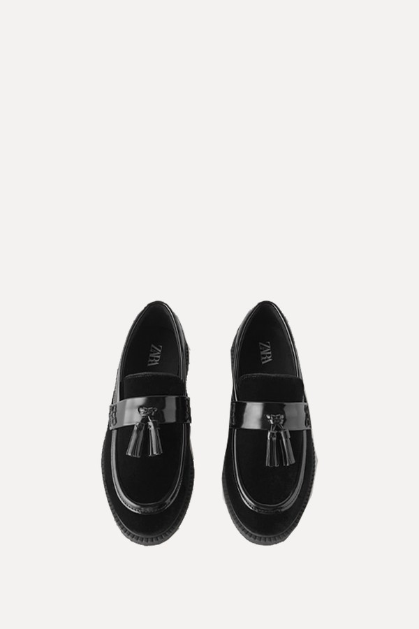 VELVET LOAFERS from Zara