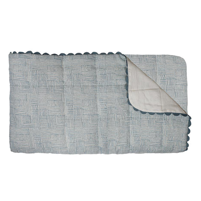 Crosshatch Linen Bedspread from Birdie Fortscue