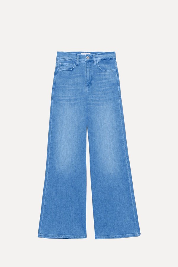 Le Slim Palazzo Jeans In Drizzle from Frame
