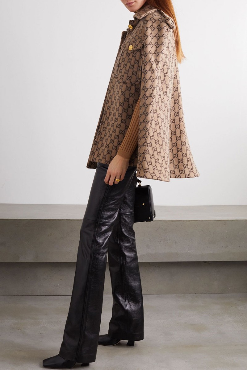 Wool-Jacquard Cape from Gucci