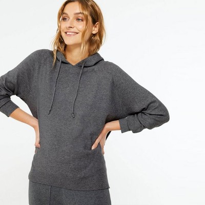 Grey Knit Hoodie